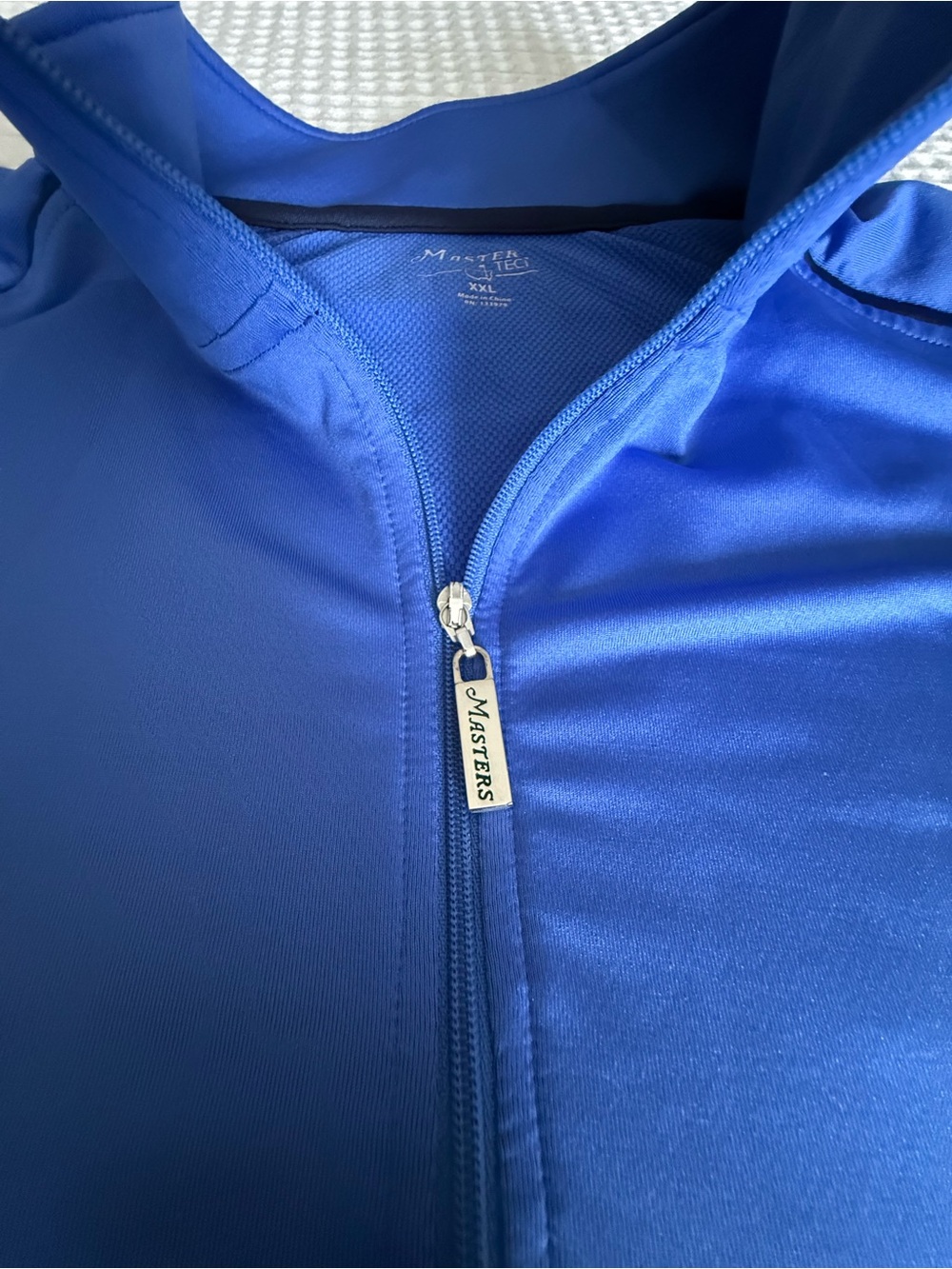 The Masters Collection Tech Royal Blue Quarter-Zip Pullover Golf - Picture 3 of 8